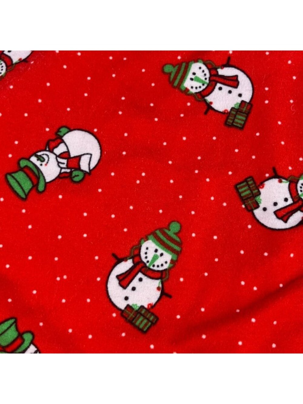 Indero Snowman Pajama Set Christmas Holiday Lounge Wear Red Size S/M - Picture 8 of 10